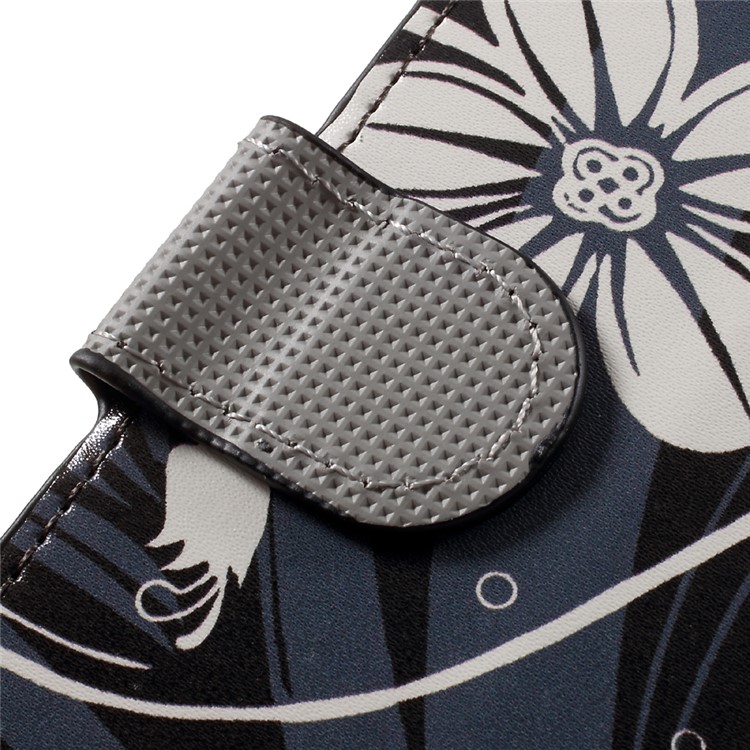 Wallet Leather Stand Case for Huawei Honor 5C / GT3 - White Flowers-10