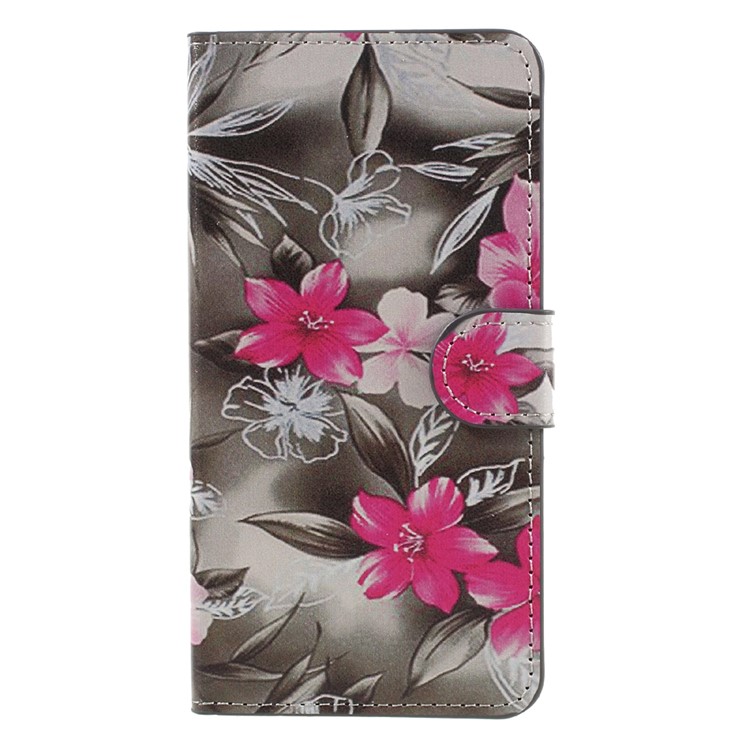 PU Leather Card Holder Case for Huawei Honor 5C / GT3 - Vivid Flowers-3