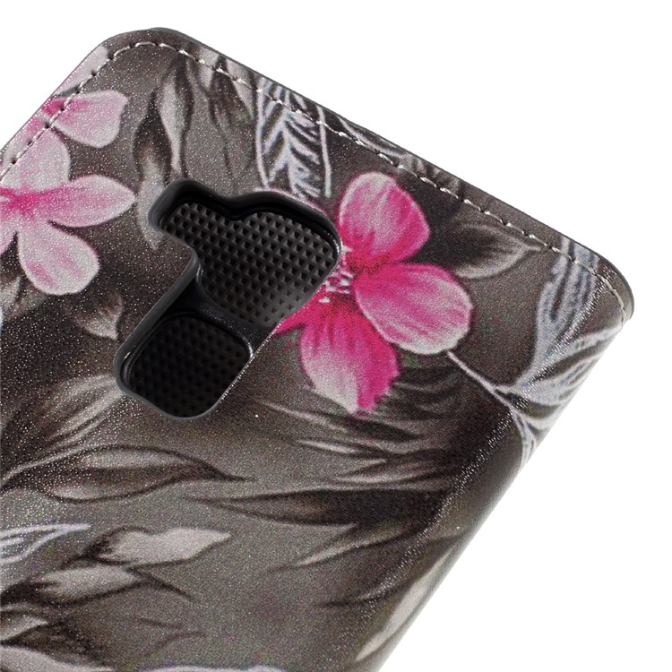 PU Leather Card Holder Case for Huawei Honor 5C / GT3 - Vivid Flowers-8