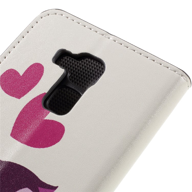 Leather Stand Case with Card Slots for Huawei Honor 5C / GT3 - Hearts and Owls-8