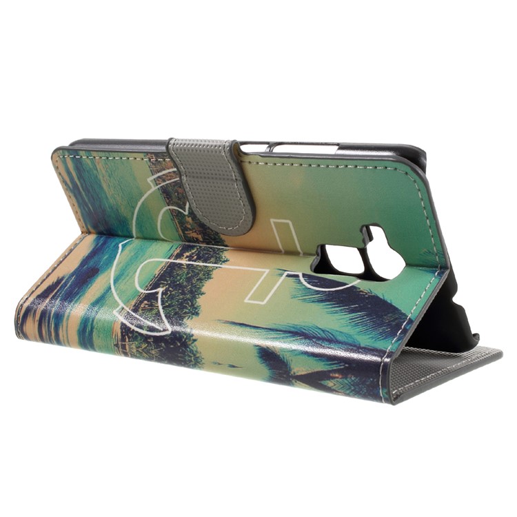 Phone Wallet Leather Stand Case for Huawei Honor 5C / GT3 - Anchor Pattern-5