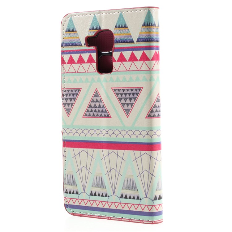 Leather Wallet Stand Case for Huawei Honor 5C / GT3 - Geometric Pattern-2