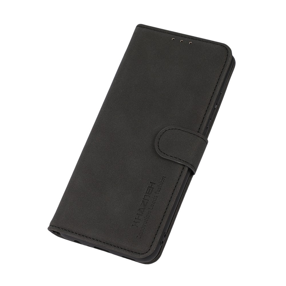 KHAZNEH Phone Case for Honor Magic4, Flip Book Textured PU Stand Magnetic Folio Wallet Cover TPU Inner Shell - Black-5