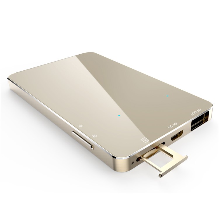 LAIFORD iCharge C10 Bluetooth 4.0 Dual SIM Card Adapter + Power Bank 2-in-1 for iPhone 6s Plus - Gold Color-12