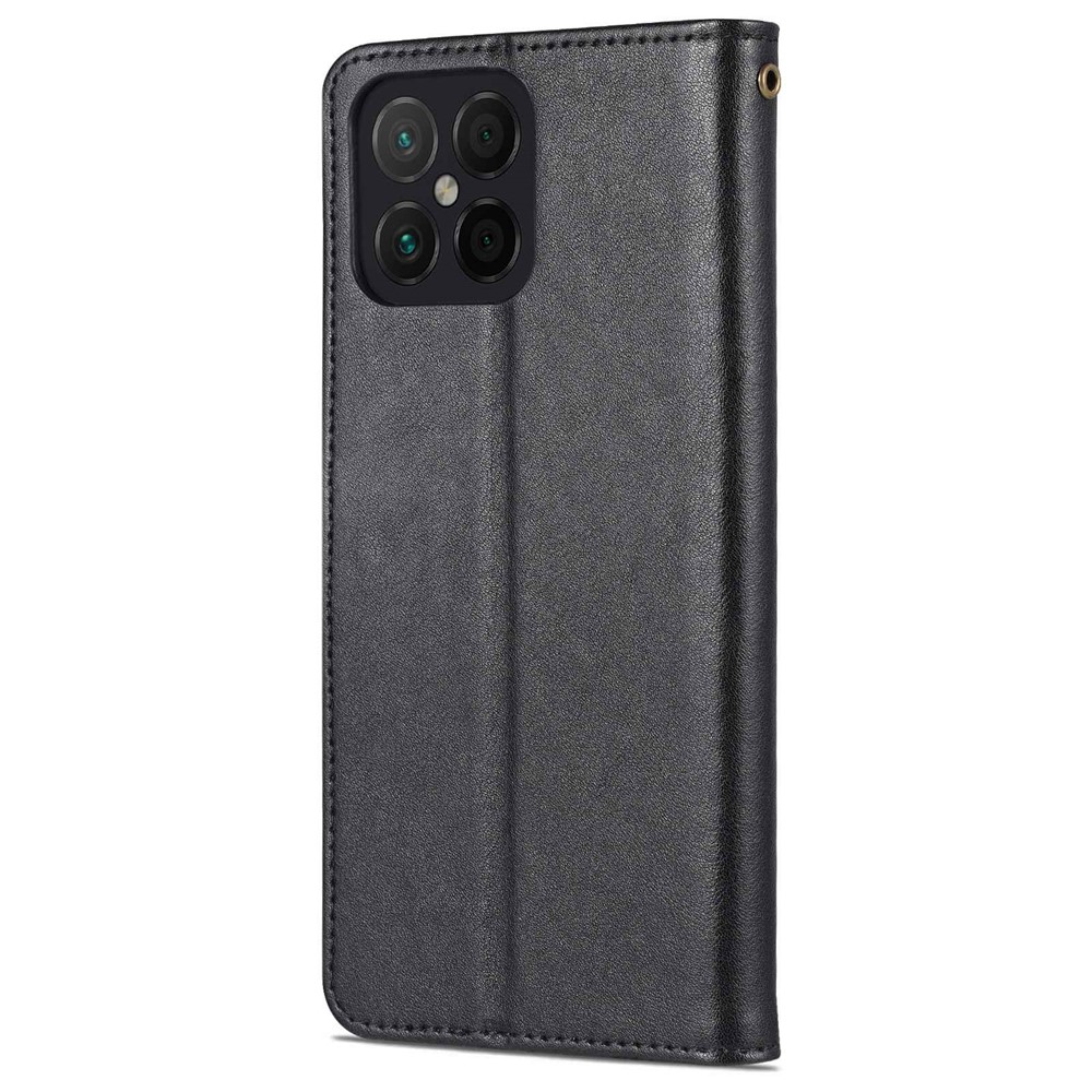 AZNS For Honor X8/X30i Textured Leather Magnetic Protective Book Flip Cover Viewing Stand Wallet Magnetic Cover - Black-10