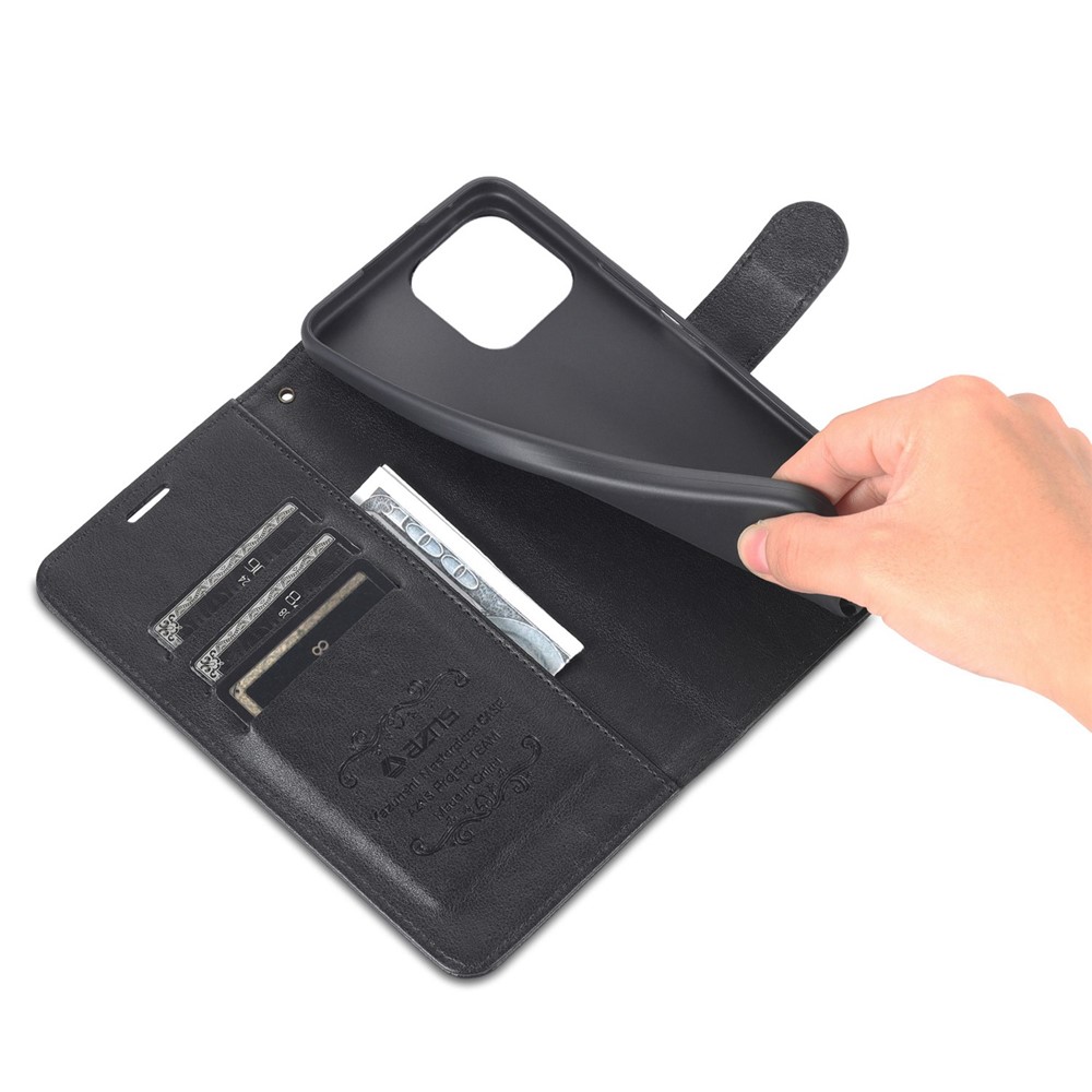 AZNS For Honor X8/X30i Textured Leather Magnetic Protective Book Flip Cover Viewing Stand Wallet Magnetic Cover - Black-5