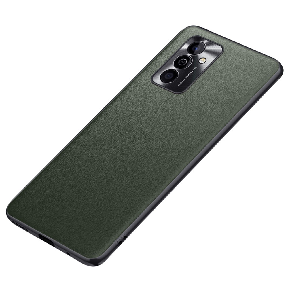 FUKELAI For Huawei Maimang 11 Metal Lens Protection Hybrid Case Soft TPU Frame PU Leather Hard PC Back Cover - Green-1