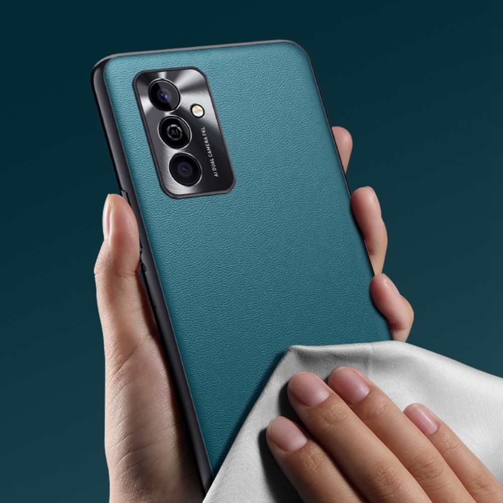 FUKELAI For Huawei Maimang 11 Metal Lens Protection Hybrid Case Soft TPU Frame PU Leather Hard PC Back Cover - Green-5