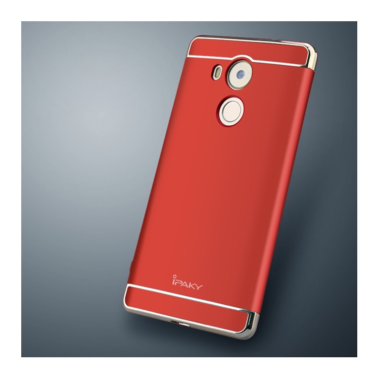 IPAKY 3-In-1 Electroplating PC Hard Back Shell for Huawei Mate 8 - Red-2