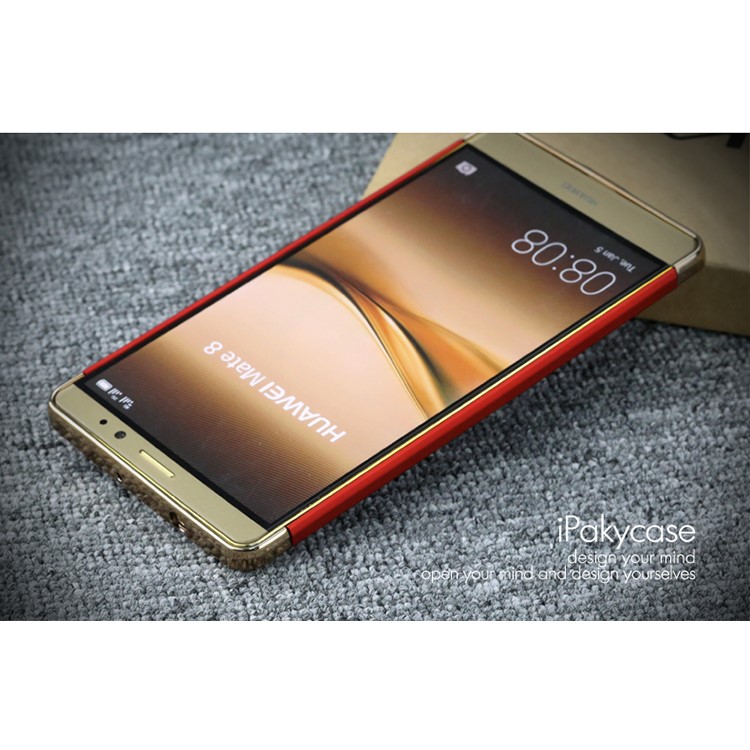 IPAKY 3-In-1 Electroplating PC Hard Back Shell for Huawei Mate 8 - Red-5