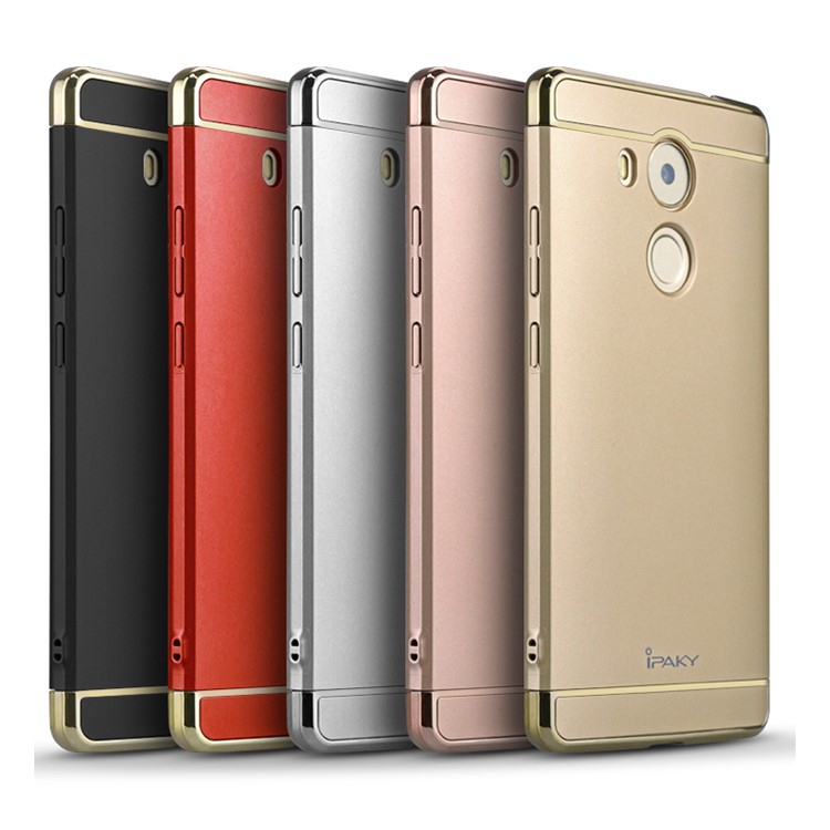 IPAKY 3-In-1 Electroplating PC Hard Back Shell for Huawei Mate 8 - Red-6