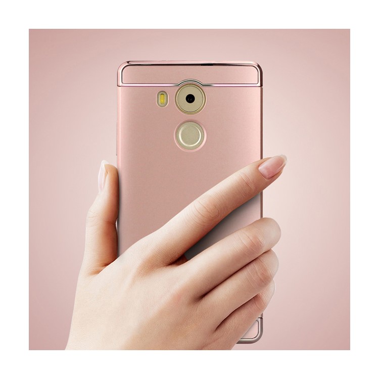IPAKY 3-In-1 Plated PC Hard Phone Case for Huawei Mate 8 - Rose Gold-2
