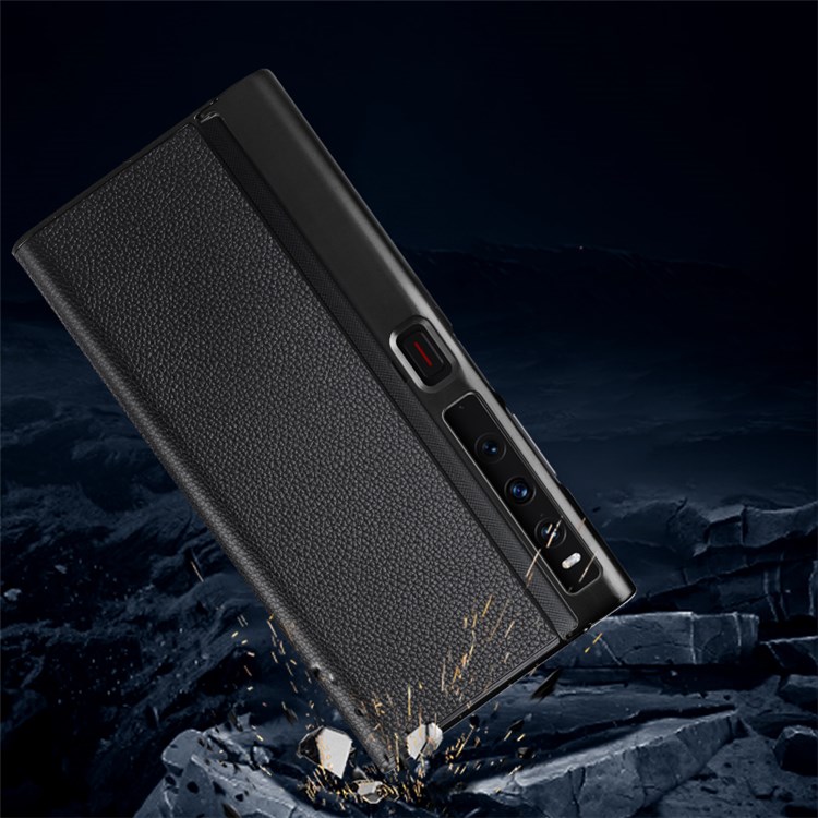 Silk Grain Folio Stand Leather Case with Card Slot for Huawei Honor 8 - White-5