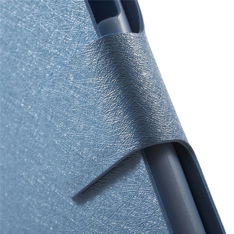 For Huawei Honor 8 Silk Grain Folio Leather Stand Case with Card Holder - Baby Blue-7
