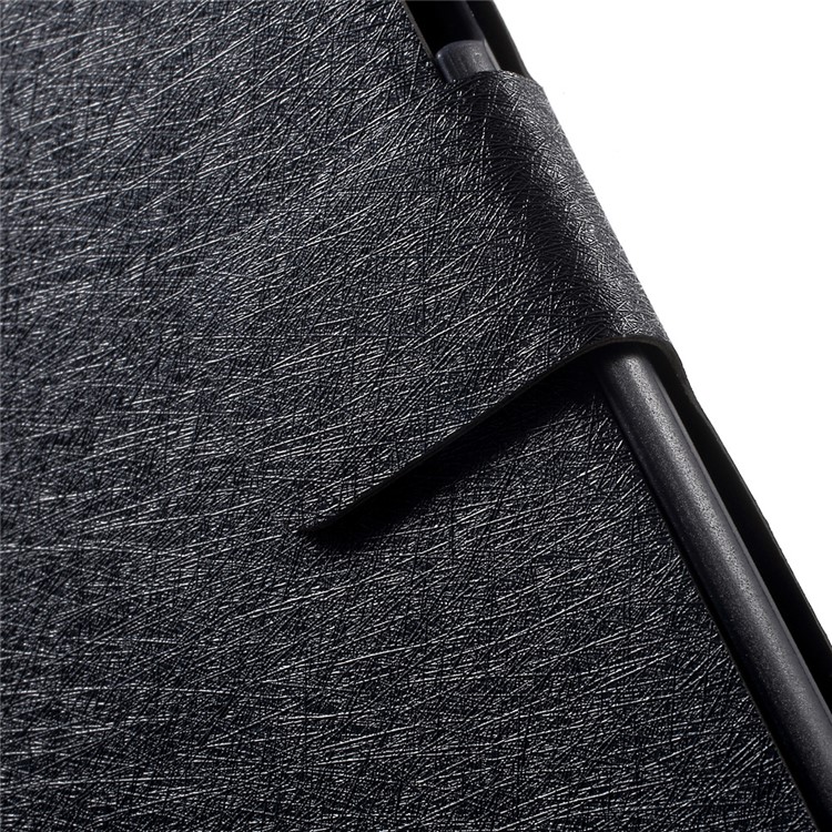 Silk Texture Magnetic Stand Leather Shell with Card Holder for Huawei Honor 8 - Dark Blue-7