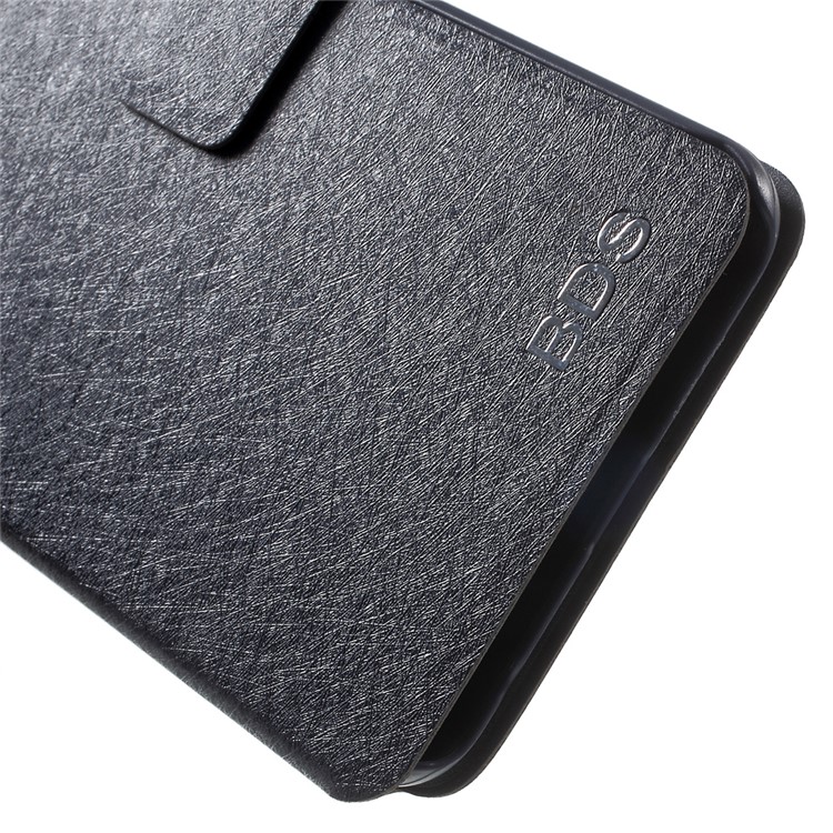 Silk Texture Magnetic Stand Leather Shell with Card Holder for Huawei Honor 8 - Dark Blue-8