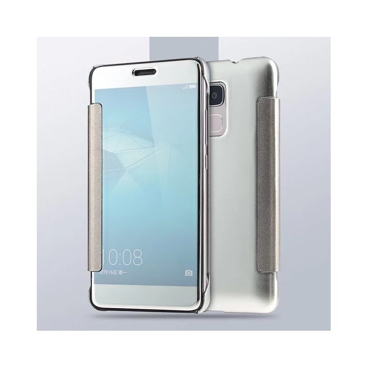Plating Plastic Leather Case for Huawei Honor 5C / GT3 - Silver-1