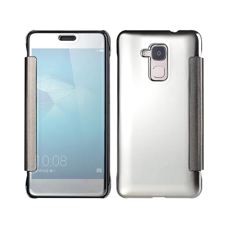 Plating Plastic Leather Case for Huawei Honor 5C / GT3 - Silver-2