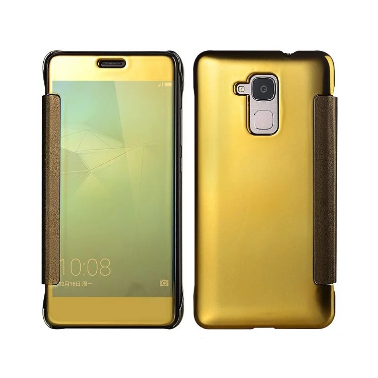 PC Electroplating Mirror Case for Huawei Honor 5C / GT3 - Gold-2