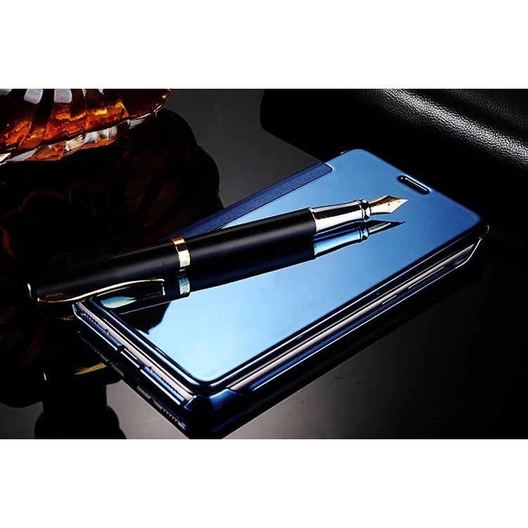 Electroplating Mirror Surface PC Leather Case for Huawei Honor 5C / GT3 - Blue-3