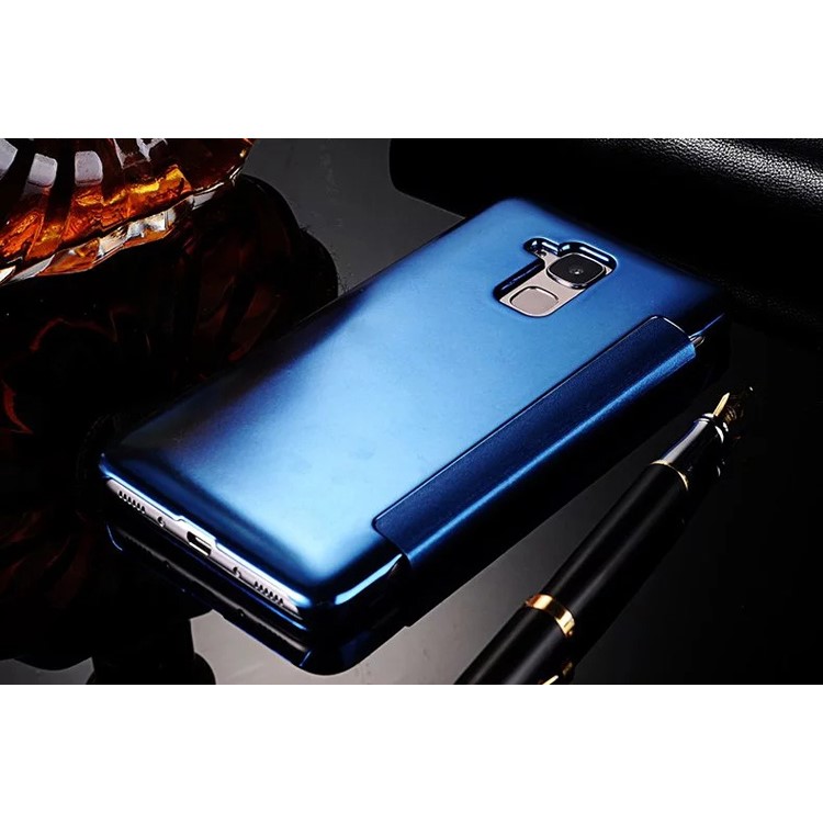 Electroplating Mirror Surface PC Leather Case for Huawei Honor 5C / GT3 - Blue-4