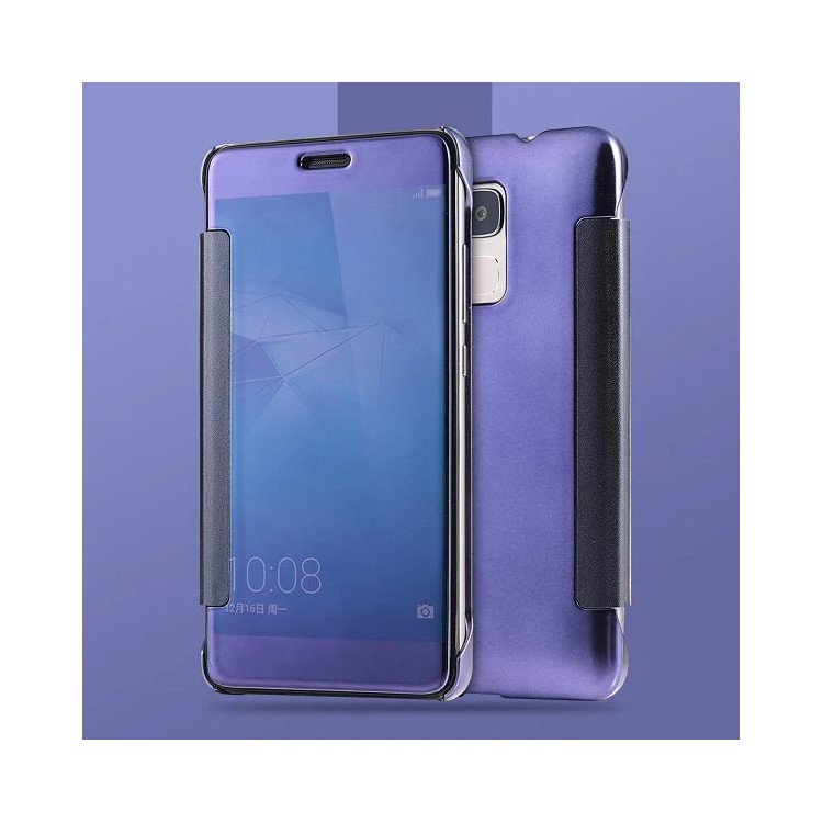 For Huawei Honor 5C / GT3 PC Electroplating Mirror Surface Leather Case - Purple-1