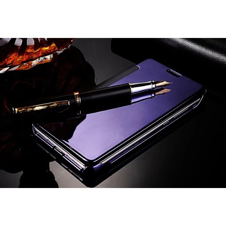 For Huawei Honor 5C / GT3 PC Electroplating Mirror Surface Leather Case - Purple-3