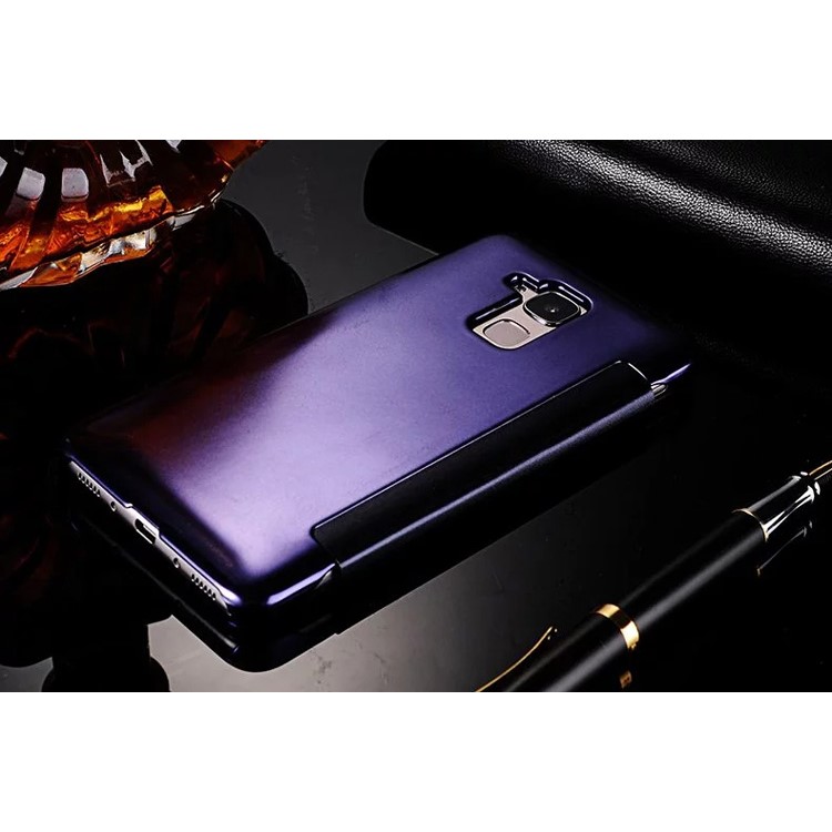 For Huawei Honor 5C / GT3 PC Electroplating Mirror Surface Leather Case - Purple-4