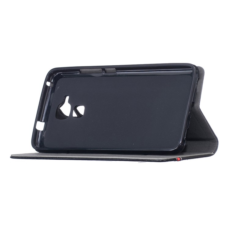 Two-color Leather Stand Case for Huawei Honor 5C / GT3 - Black-4