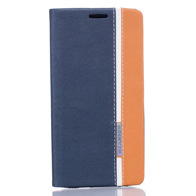 For Huawei Honor 5C / GT3 Two-color Leather Stand Phone Cover - Blue-1