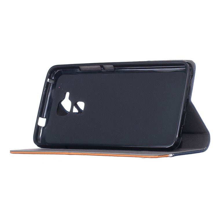 For Huawei Honor 5C / GT3 Two-color Leather Stand Phone Cover - Blue-4