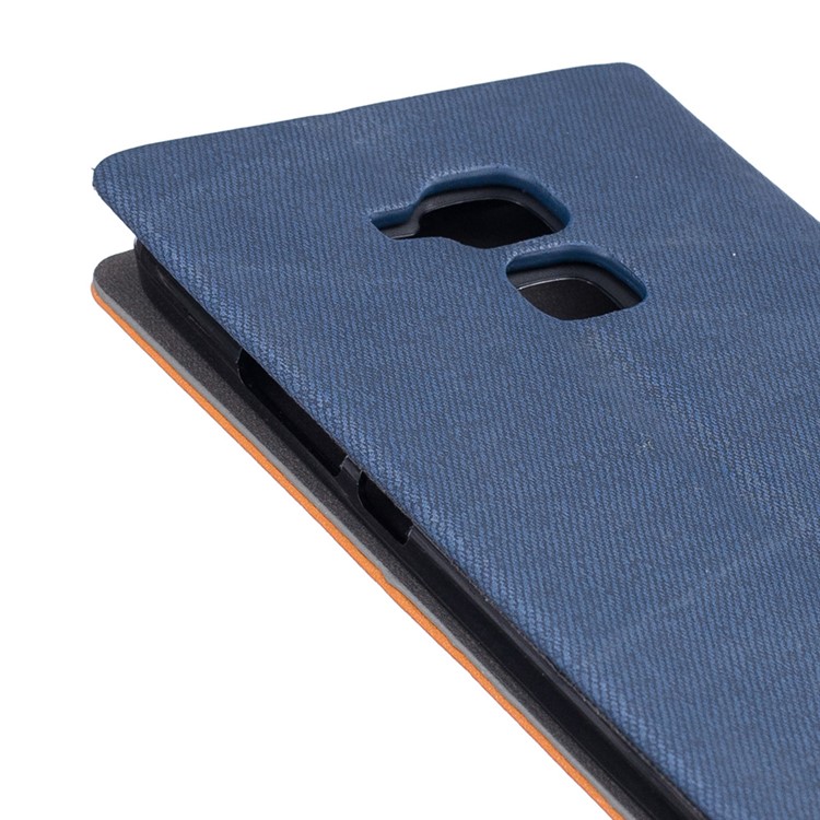 For Huawei Honor 5C / GT3 Two-color Leather Stand Phone Cover - Blue-6