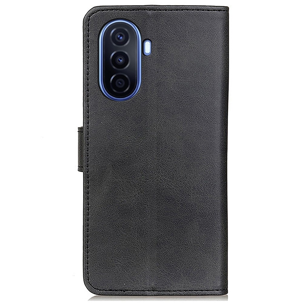 For Huawei nova Y70 Plus/Y70 4G Shockproof PU Leather Stand Phone Case Full Coverage Wallet Protective Cover - Black-7