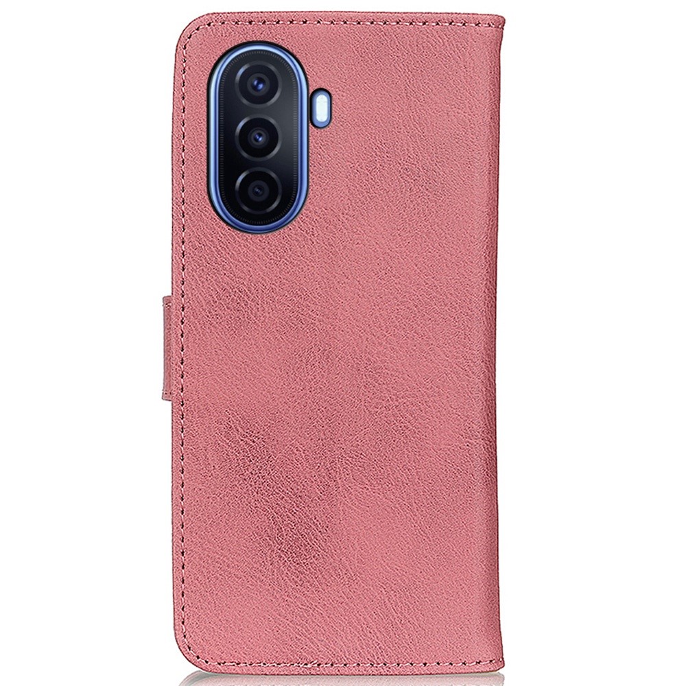 For Huawei nova Y70 KHAZNEH Textured PU Leather Phone Case Shockproof Phone Cover Wallet Folio Flip Protective Cover with Stand - Pink-7
