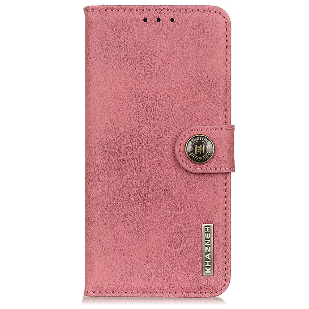 For Huawei nova Y70 KHAZNEH Textured PU Leather Phone Case Shockproof Phone Cover Wallet Folio Flip Protective Cover with Stand - Pink-8
