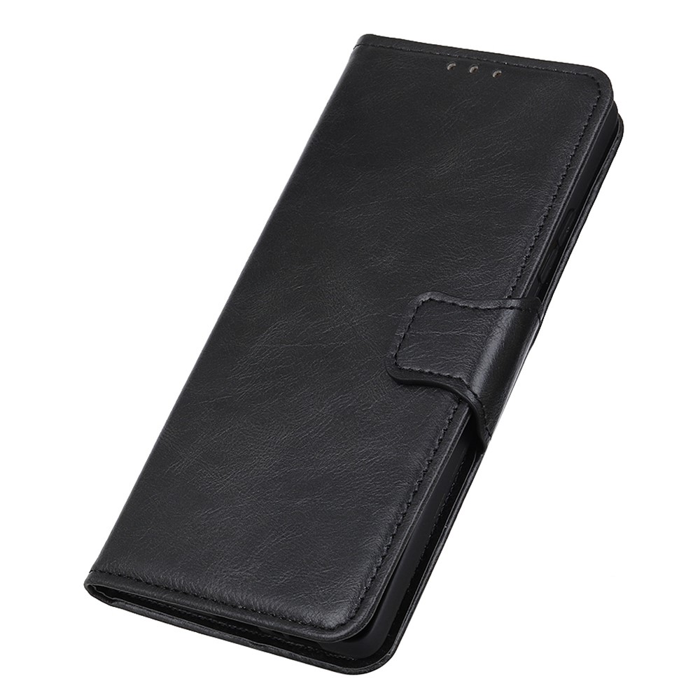 For Huawei nova Y70 4G/Y70 Plus 4G Crazy Horse Texture Wallet Flip Cover PU Leather TPU Inner Shell Magnetic Closure Stand Function Folio Case - Black-6