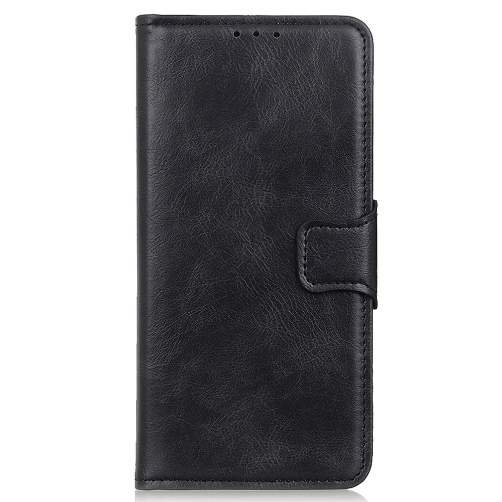 For Huawei nova Y70 4G/Y70 Plus 4G Crazy Horse Texture Wallet Flip Cover PU Leather TPU Inner Shell Magnetic Closure Stand Function Folio Case - Black-7