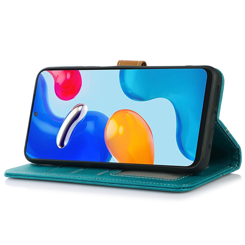 For Huawei nova Y70 4G/Y70 Plus 4G Magnetic PU Leather Case Shockproof TPU Inner Full Protective Stand Flip Wallet Phone Cover - Light Green-2
