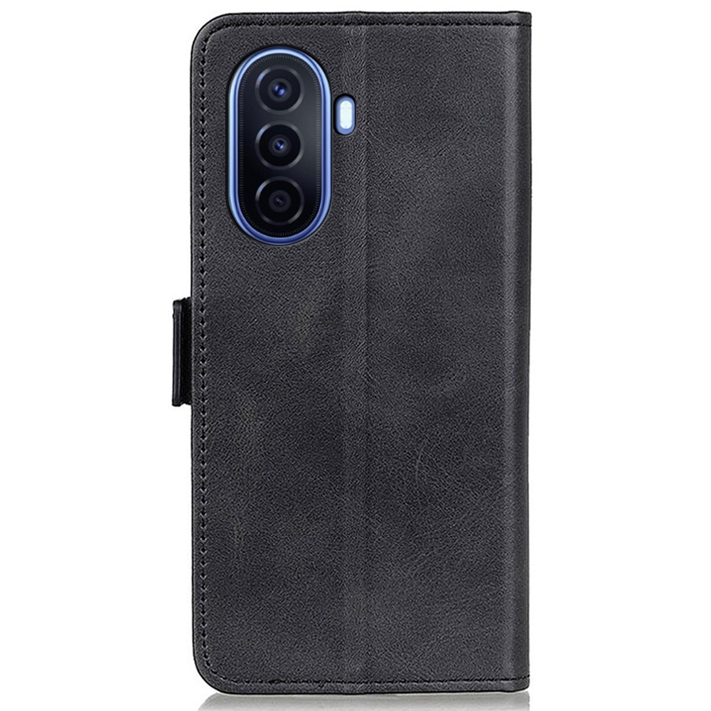 For Huawei nova Y70 4G/Y70 Plus 4G PU Leather Wallet Phone Case Double Magnetic Clasp Stand Function Flip Cover - Black-6