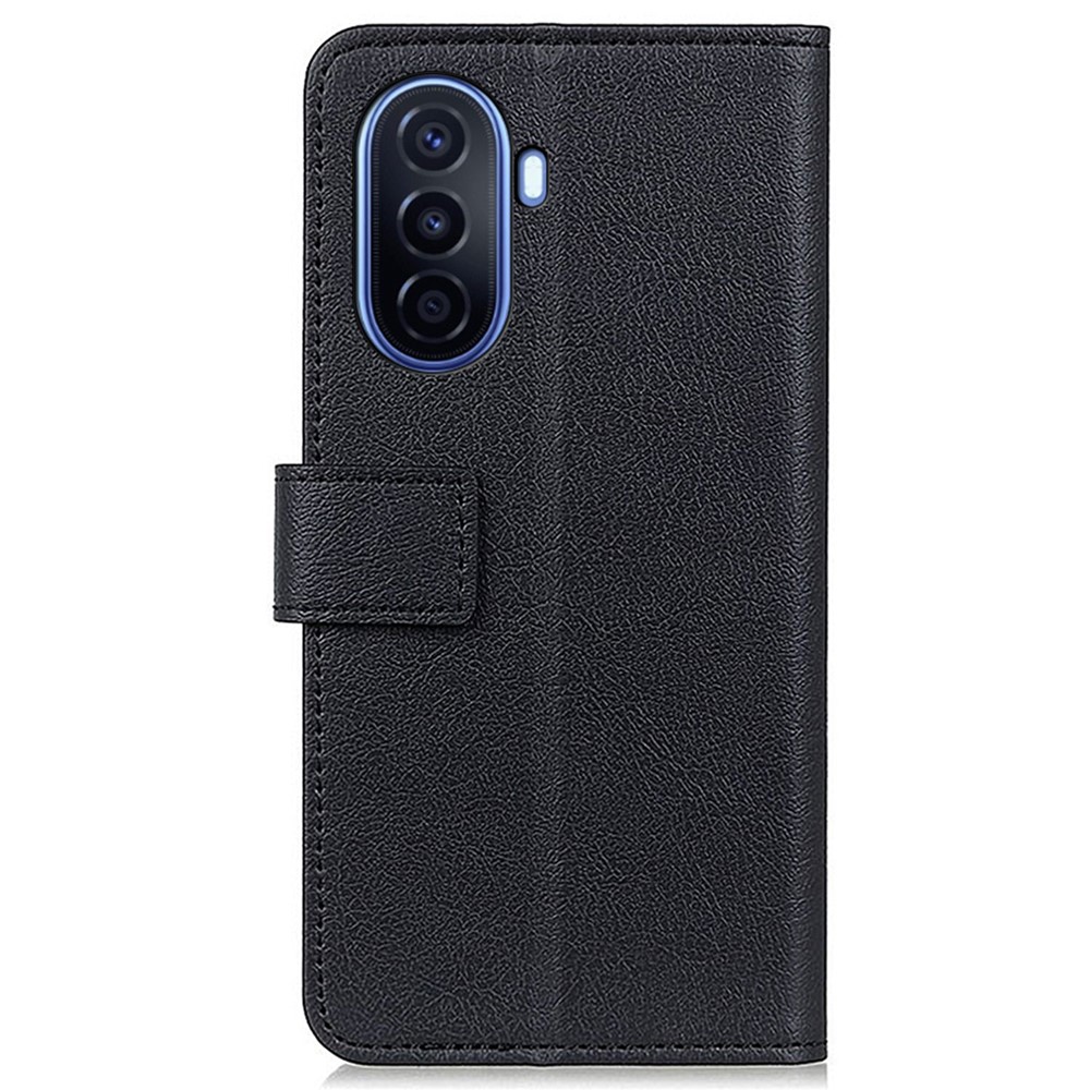 For Huawei nova Y70 4G/Y70 Plus 4G Magnetic PU Leather Protective Wallet Flip Phone Case Shockproof TPU Viewing Stand Folio Cover - Black-8