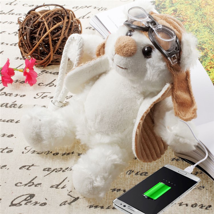 Pilot Bear Plush Toy Shape 10000mAh Power Bank Battery Charger for iPhone Samsung Sony LG-1