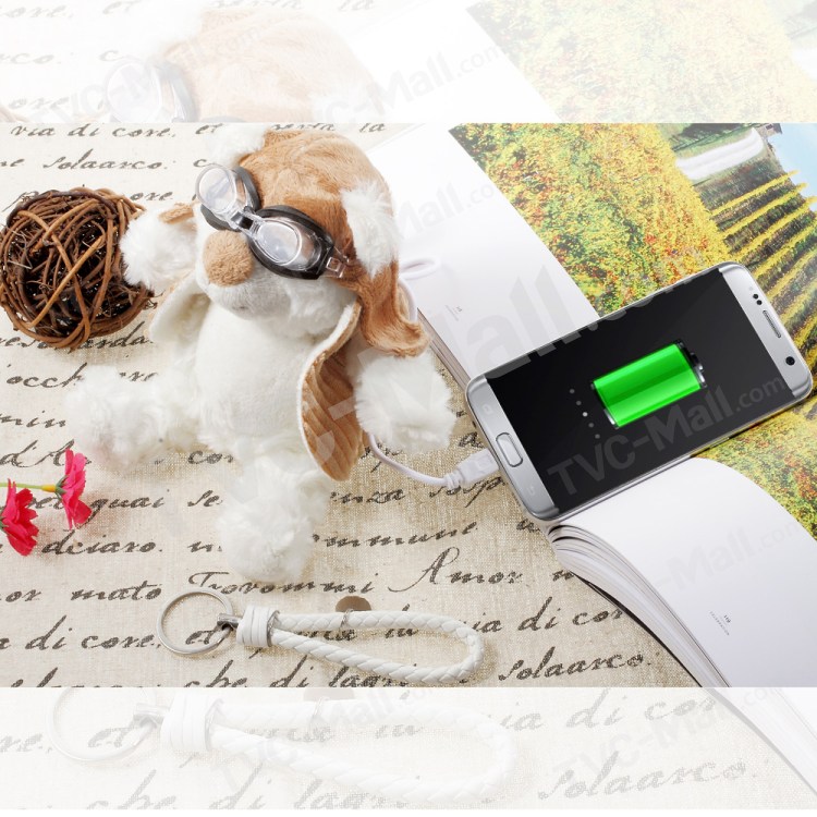 Pilot Bear Plush Toy Shape 10000mAh Power Bank Battery Charger for iPhone Samsung Sony LG-7