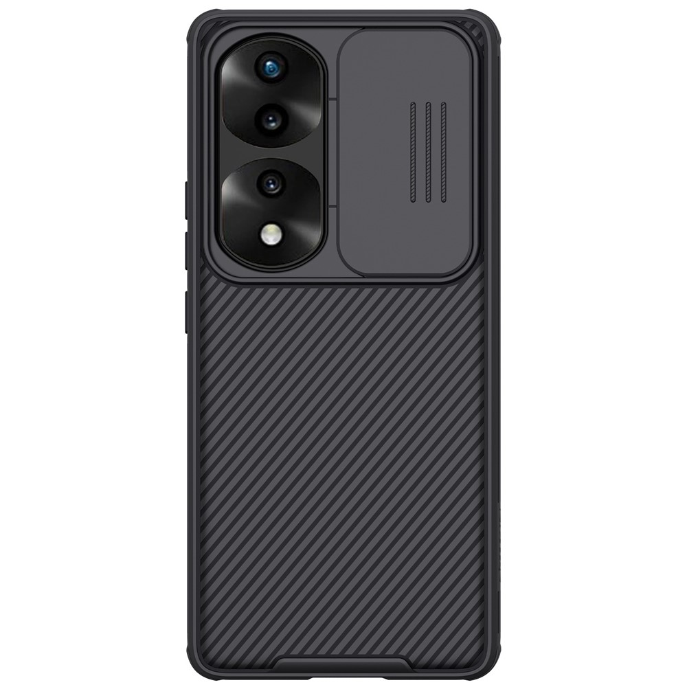 NILLKIN CamShield Pro Series for Honor 70 Pro 5G/70 Pro+ 5G Case Hard PC Soft TPU Scratch-Resistant Non-Slip Phone Protector with Slide Camera Lens Cover- Black-1