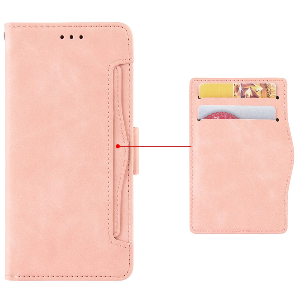 For Huawei nova Y70 4G/nova Y70 Plus 4G Anti-wear PU Leather Case Wallet Stand Anti-shock Phone Cover with Multiple Card Slots - Pink-7