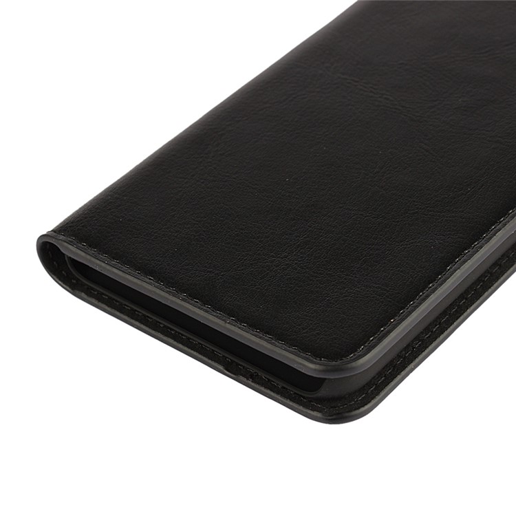 Crazy Horse Flip Genuine Leather Wallet Stand Cover for Huawei Honor 8 - Black-12