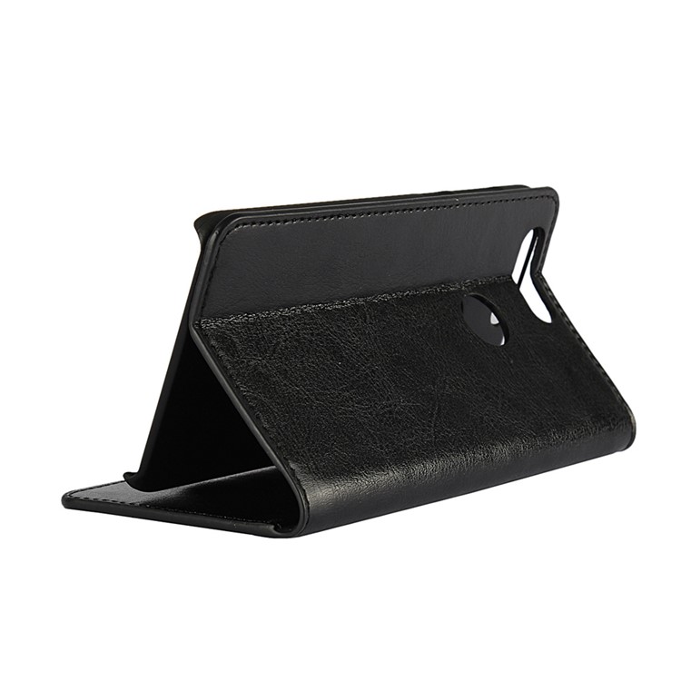Crazy Horse Flip Genuine Leather Wallet Stand Cover for Huawei Honor 8 - Black-3