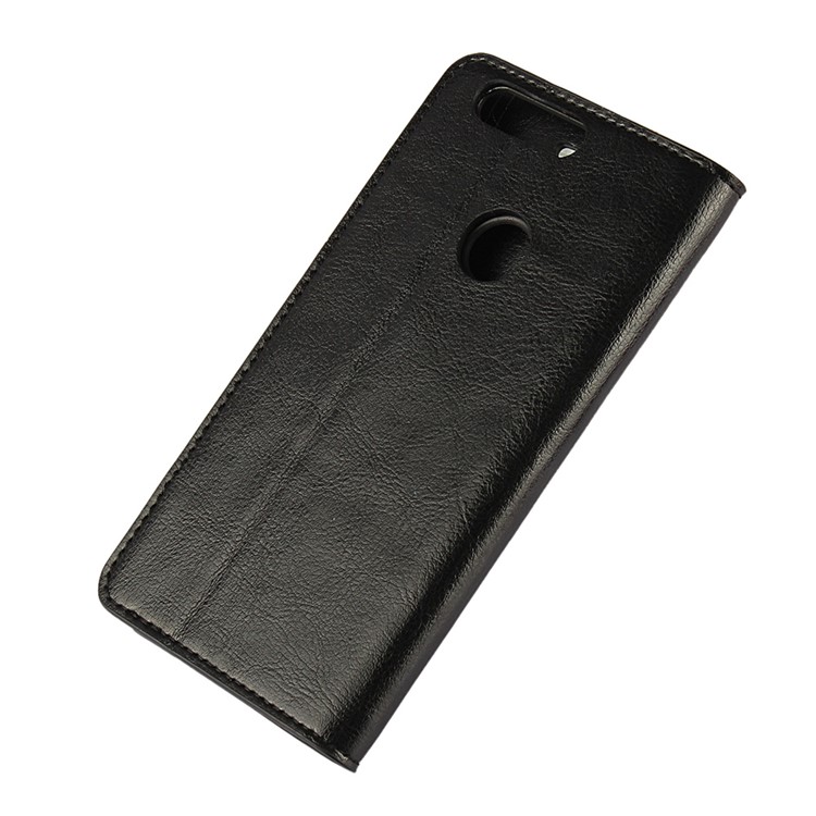 Crazy Horse Flip Genuine Leather Wallet Stand Cover for Huawei Honor 8 - Black-7