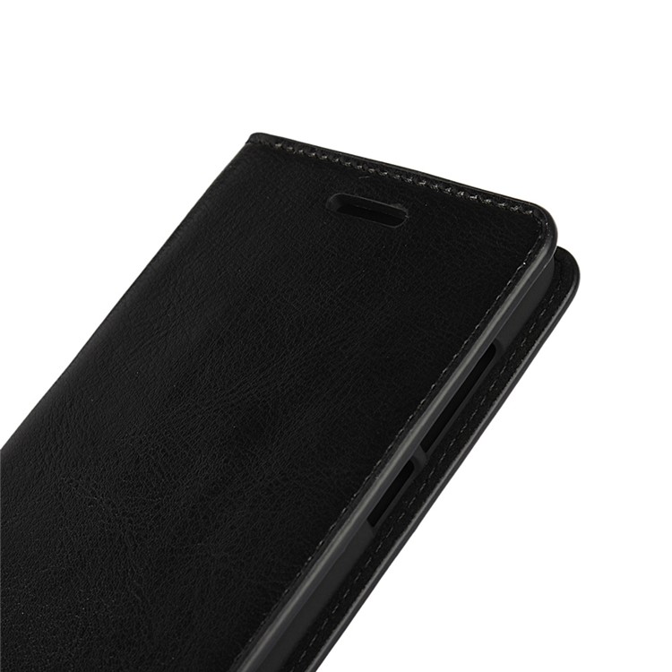 Crazy Horse Flip Genuine Leather Wallet Stand Cover for Huawei Honor 8 - Black-9