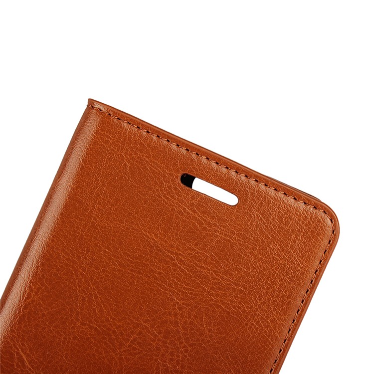 Crazy Horse Flip Genuine Leather Stand Cover with Card Slots for Huawei Honor 8 - Brown-4