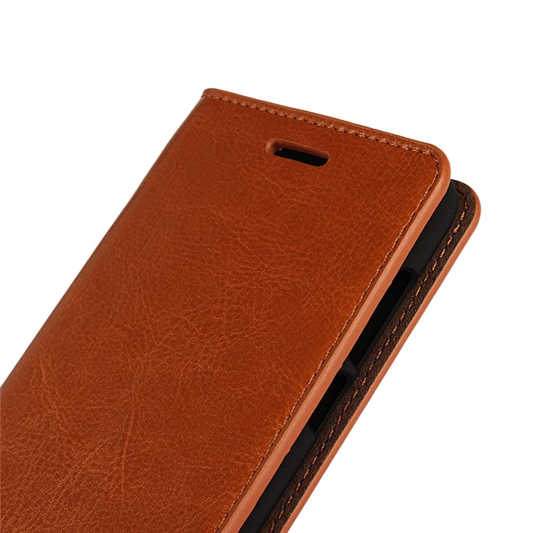 Crazy Horse Flip Genuine Leather Stand Cover with Card Slots for Huawei Honor 8 - Brown-5